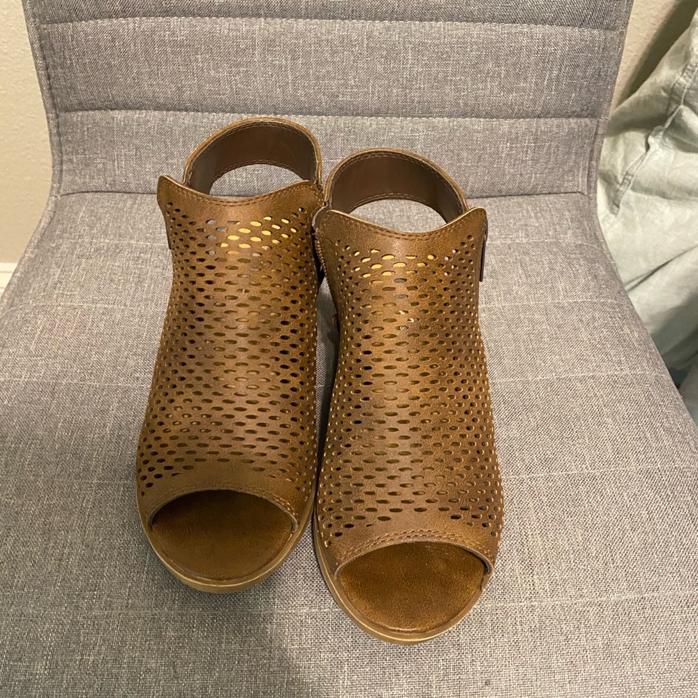 Soda Brown Cutout Booties